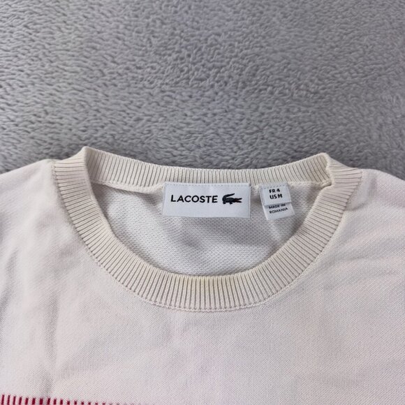 Lacoste Stripped Sweater White / Red Women’s Size M - Picture 7 of 10